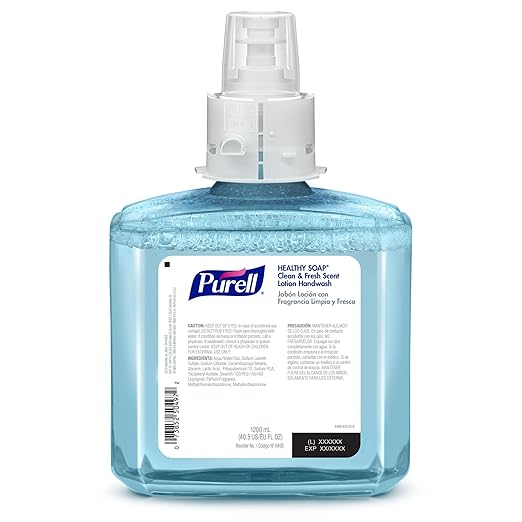 PURELL Professional HEALTHY SOAP Refill - Clean & Fresh Scent Lotion Handwash, 1200mL Refill for ES6 Dispenser (Pack of 2) - 6495-02