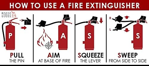 Fire Extinguisher, 5 lb. ABC Multi-Purpose Dry Chemical - Wall Hook Included - Ideal for Home, Cottage, Trailer, Basement and Anywhere Else