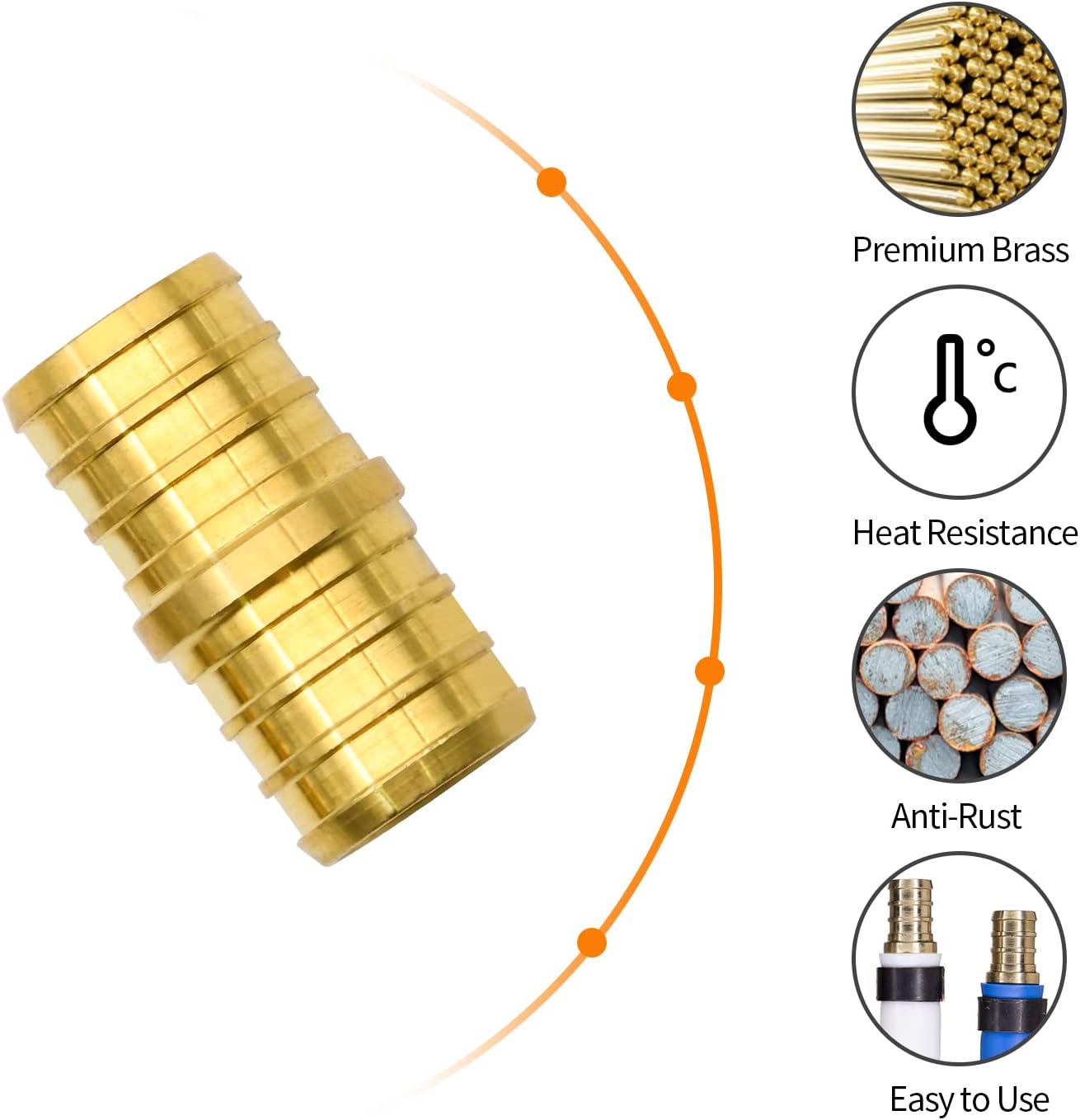 3/4" PEX x 3/4" PEX Coupling