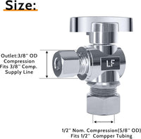 3/8" OD x 1/2" FIP Angle Stop Valve - VINTEX