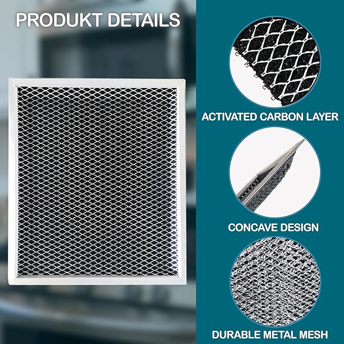 Replacement for Broan S97007696 Charcoal Filter - Nutone Range Vent Hood 10.5 x 8.75 Inches