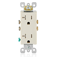 20A/125V Decora Duplex Receptacle, White (TR) | Leviton