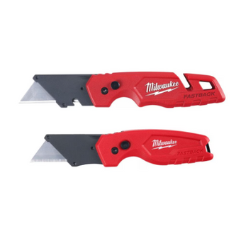 compare product Milwaukee Tool FASTBACK Folding Utility Knife with Blade Storage and Compact Folding Utility Knife (2-Pack)