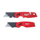 Milwaukee Tool FASTBACK Folding Utility Knife with Blade Storage and Compact Folding Utility Knife (2-Pack)