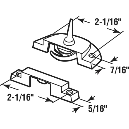 Window Sash Lock, White