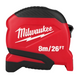 Milwaukee Tool 8 m/26 ft. Compact Tape Measure with 12 ft
