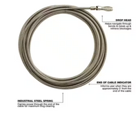 Milwaukee 5/16 in. x 75 ft. Inner Core Drop Head Cable with Rustguard. Auger cable replacement