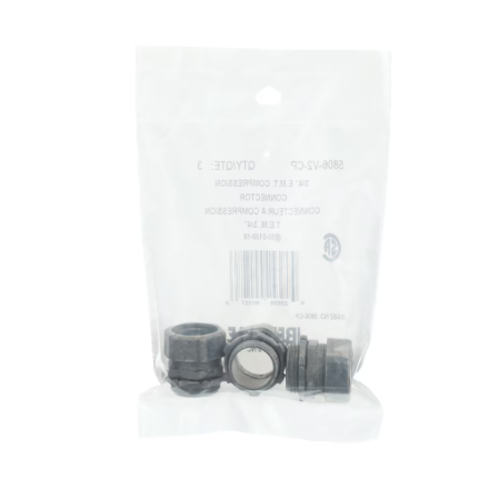 3/4" EMT Compression Coupling Bag of 3 units | Iberville