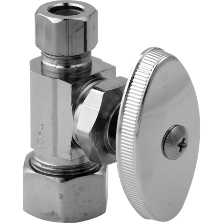 BrassCraft Straight Valve 1/2 Inch Nominal Compression X 3/8 Inch Od Compression