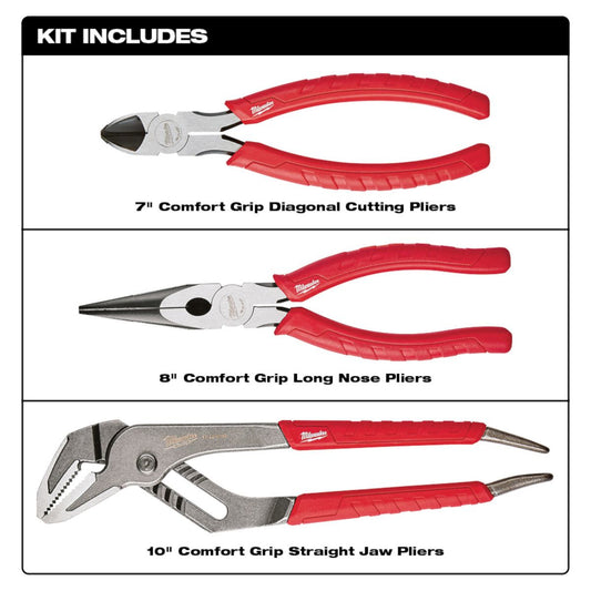 Milwaukee Pliers Set, 3 pc